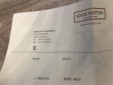 louis vuitton facture|louis vuitton adresse.